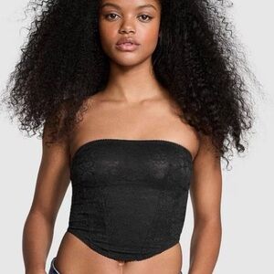 VS PINK lace strapless corset top